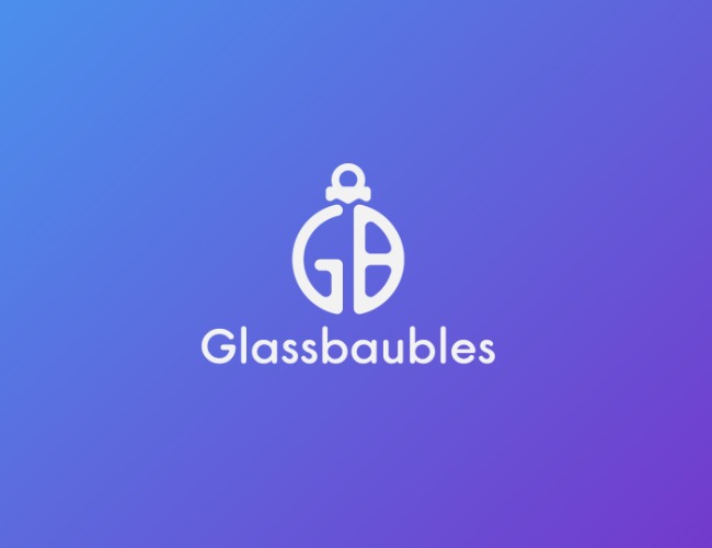 Projektowanie logo dla firm,  Logo dla firmy GLASSBAUBLES, logo firm - Bombka